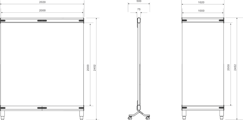 LED Display Stand Dimensions